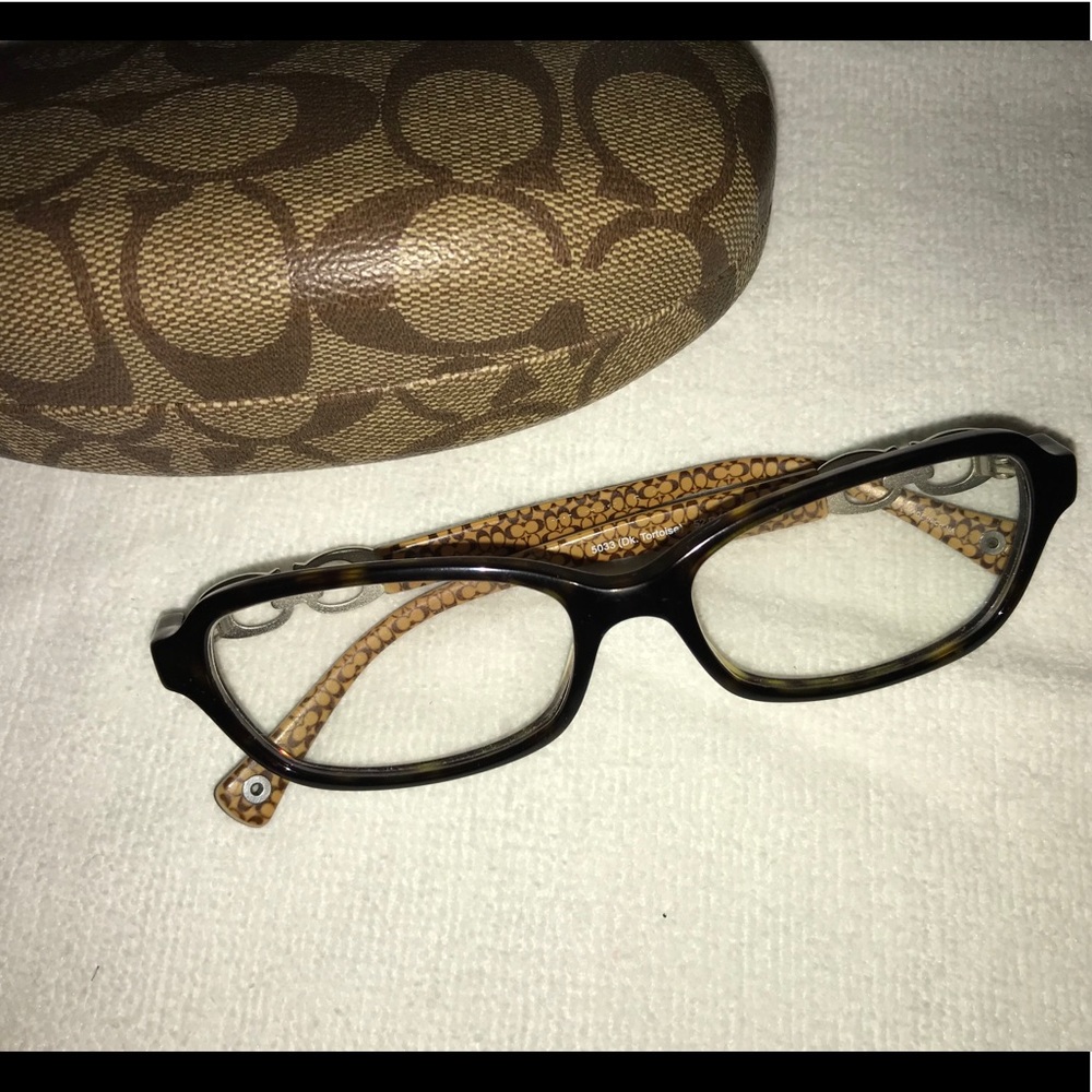 ❌SOLD Coach brown tortoise glasses